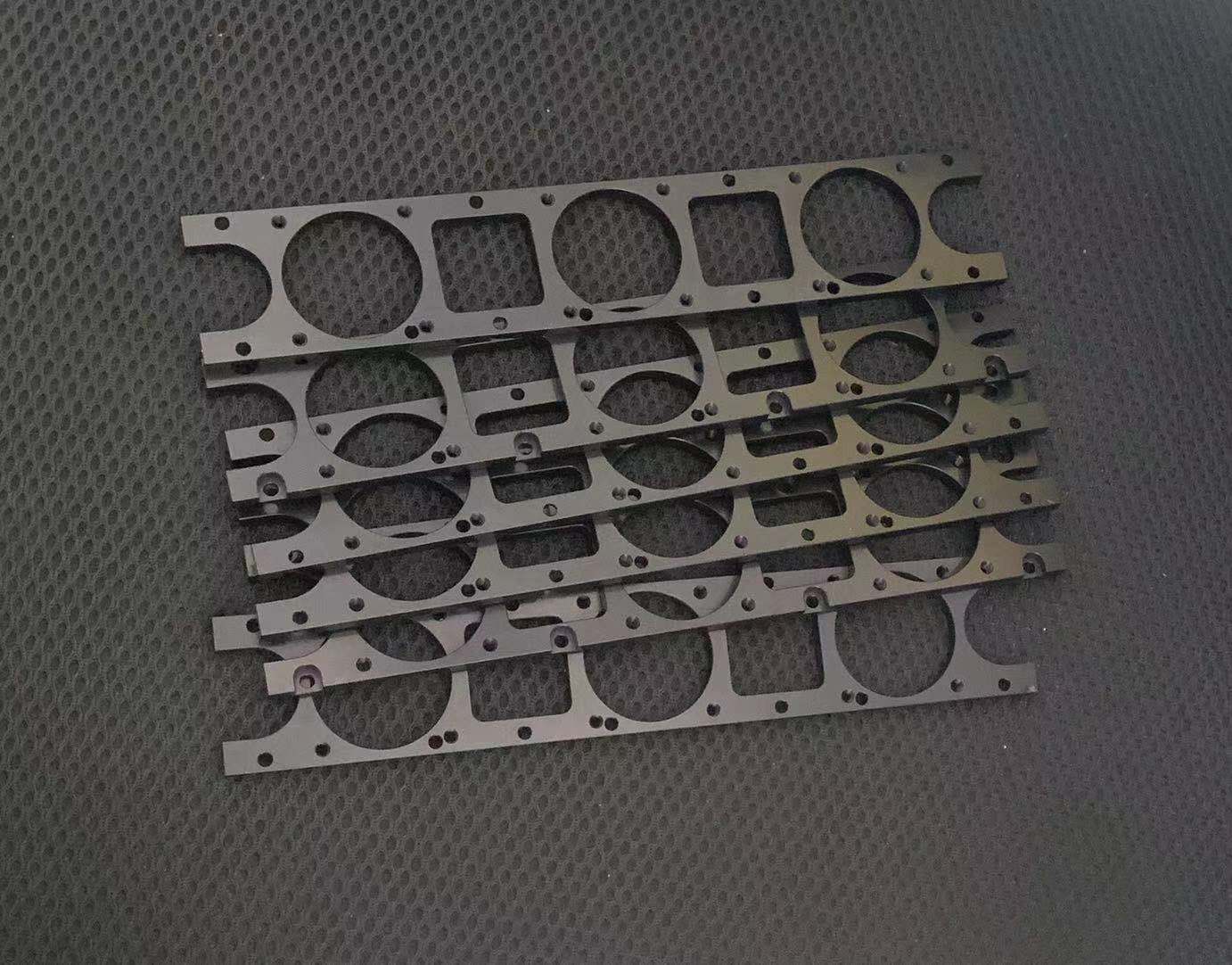 CNC machined parts with black anodised surface